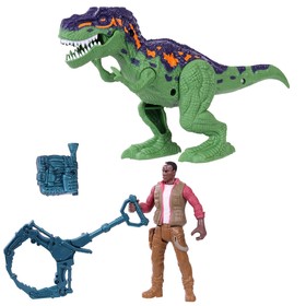 Игровой набор, Аллозавр и охотник со снаряжением