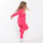 Костюм (джемпер, брюки) детский, цвет фуксия,  рост 140 см - фото 802172609