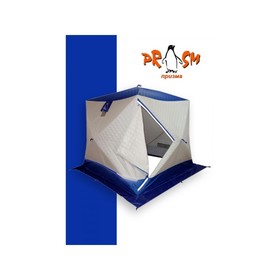Палатка "Пингвин" Призма Термолайт премиум, трехслойная, 215х215 см, зимняя, композит 9 мм, бело-оранжевый