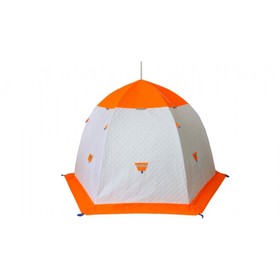 Палатка "Пингвин" 2 Термолайт, трехслойная, зимняя, материал В95Т1-8 мм, бело-оранжевый