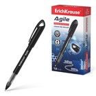 Ручка-роллер ErichKrause "Agile", узел 0.5 мм, чернила черные, мягкое и комфортное письмо 9202336 - фото 7017203