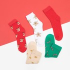 Набор новогодних женских носков KAFTAN "Marry xmas" р. 36-39 (23-25 см), 5 пар - фото 40047