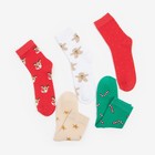 Набор новогодних женских носков KAFTAN "Marry xmas" р. 36-39 (23-25 см), 5 пар - фото 40049