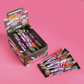 Жевательная конфета "Электрошок" XXL  с ароматом клубники, 25 г (36 шт)