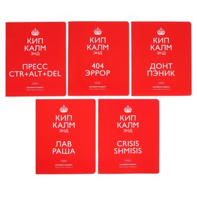 Тетрадь 48 листов в клетку "Кип калм", обложка мелованный картон, блок 65 г/м², МИКС 9202287