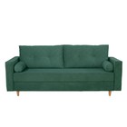 Прямой диван «Киото», механизм еврокнижка, велюр, цвет зелёный - фото 8290895