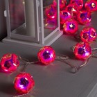 Гирлянда «Нить» 4.5 м с насадками «Цветочные шары», IP20, прозрачная нить, 15 LED, свечение белое, 220 В 7867295