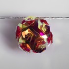 Гирлянда «Нить» 4.5 м с насадками «Цветочные шары», IP20, прозрачная нить, 15 LED, свечение красное, 220 В 7867296