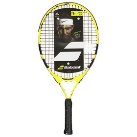 Ракетка для большого тенниса детская BABOLAT Nadal 21 Gr000, 140247, для 5-7 лет, алюминий, цвет чёрный/жёлтый