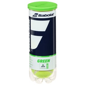 Мяч теннисный детский BABOLAT Green, арт.501066,уп.3 шт, войлок, шерсть, нат.резина,