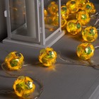 Гирлянда «Нить» 4.5 м с насадками «Цветочные шары», IP20, прозрачная нить, 15 LED, свечение тёплое белое, 220 В 7867297