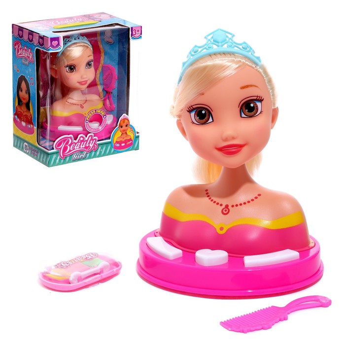 УЦЕНКА Кукла-манекен для создания причёсок «Маленькая принцесса» свет, звук - фото 5526870