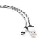 Кабель Cablexpert CC-mUSB2sr1m, microUSB - USB, 1 м, зарядка + передача данных, серебристый 9222980 - фото 5543036