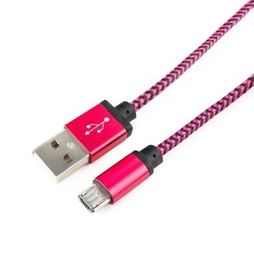 Кабель Cablexpert CC-mUSB2sr1m, microUSB - USB, 1 м, зарядка + передача данных, розовый