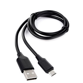 Кабель Cablexpert CCB-mUSB2-AMBMO2-1MB, microUSB - USB, 2.4 А, 1 м, быстрая зарядка, черный