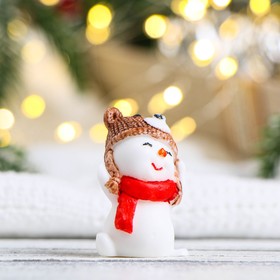 Фигурное мыло "Снеговик в шапке Мишка" 3х3х5см в Донецке