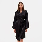 Халат женский MINAKU: Light touch цвет черный, р-р 50 - фото 802430273