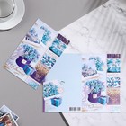 Открытка "С Юбилеем! - 2" гипсофилы, голубой, 18,7х28,4 см 9227779