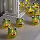 Гирлянда «Нить» 2 м с насадками «Лягушонок», IP20, прозрачная нить, 10 LED, свечение тёплое белое, AAх2 7989817