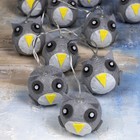 Гирлянда «Нить» 2 м с насадками «Сова», IP20, прозрачная нить, 10 LED, свечение тёплое белое, AAх2 7989819