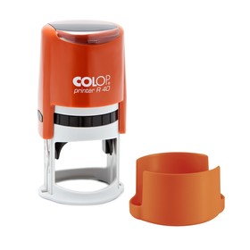 Оснастка для печати круглая Colop Printer R40 40 мм с крышкой оранжевая