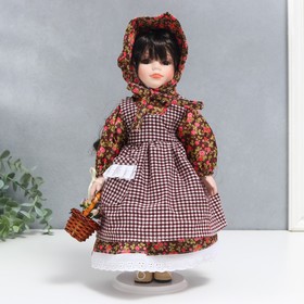 Кукла коллекционная керамика "Марфушечка в цветочном платье и косынке" 30 см в Донецке