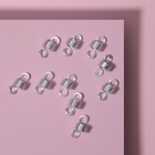 Декор для волос «Спираль», 2,1 × 0,9 см, 10 шт, цвет серебристый - фото 802215943