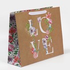 Пакет крафтовый горизонтальный «LOVE», L 31 × 40 × 11,5 см 7892756
