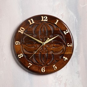 Часы ручной работы "Узор", 30 см, массив, Армения