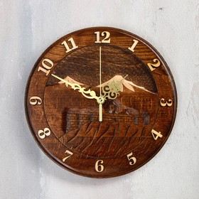 Часы ручной работы "Горы", 30 см, массив, Армения
