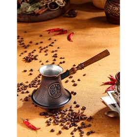 {{photo.Alt || photo.Description || 'Турка для кофе &quot;Армянская джезва&quot;, для индукции, медная, средняя, 400 мл'}}