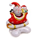 Шар фольгированный 60" «Санта в санях», на подставке 9036221