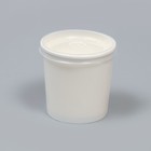 Супница белая, с пластиковой крышкой, 350 мл - фото 7250282