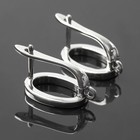 Швензы родированные "Овал", 1,8*1,1см, цвет серебро - фото 802333063