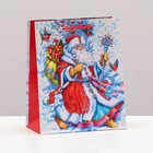 Пакет подарочный "Дедушка Мороз", 18 х 22,3 х 10 см - фото 5650012