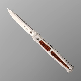 Нож складной, автоматический "Стилет" сталь 440, рукоять - сталь, 22 см