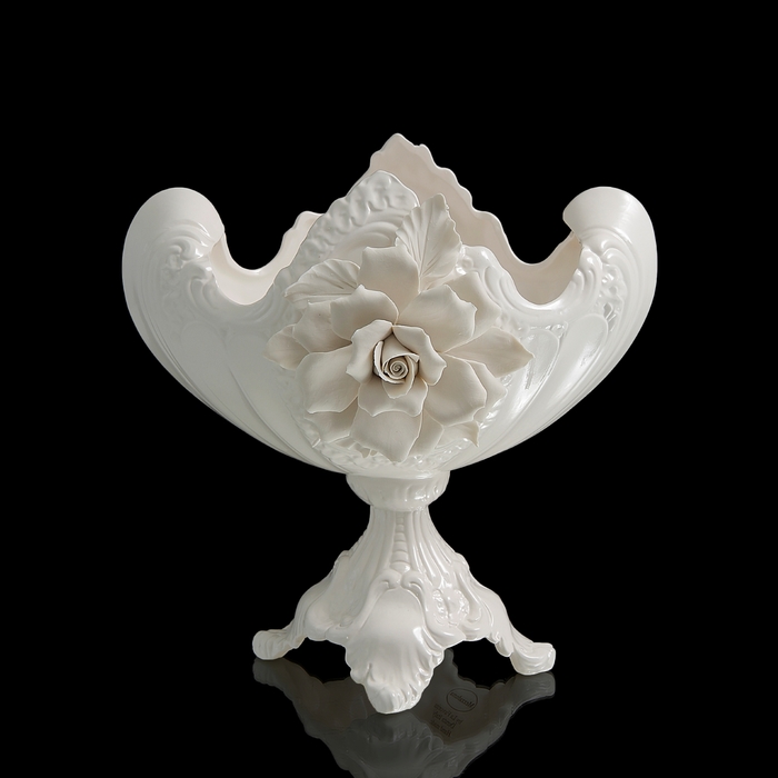 Ваза для конфет White Rose, белая, 25 × 35 × 35 см - фото 8277008