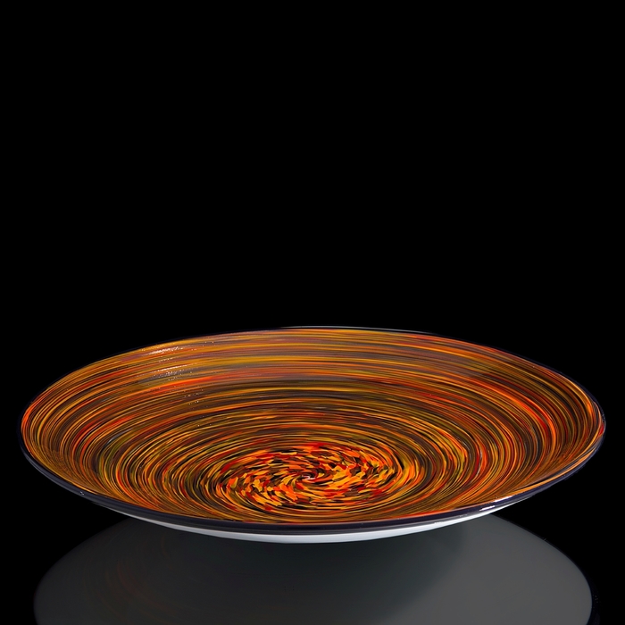 Блюдо интерьерное "Milan Glass", оранжевая, 48 × 48 см - фото 263237