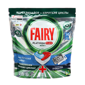 Капсулы для посудомоечных машин, Fairy Platinum Plus All in 1, Свежие травы 70 шт