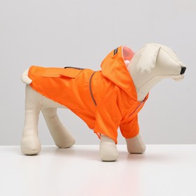 Куртка со светоотражающими полосами, размер L, оранжевая (ДС 36, ОГ 48, ОШ 38 см)