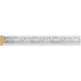 Багет Версаль Белый Серебро (1М2/1 Light) 2,4 м