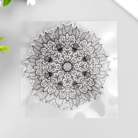 Штамп для творчества силикон "Цветок из листьев" 10х10 см
