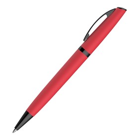 Ручка шариковая PIERRE CARDIN ACTUEL, корпус АВС пластик, отделка черный металл, узел 1.0 мм, чернила синие, красная