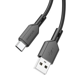 Кабель Borofone BX70, Type-C - USB, 3 А, 1 м чёрный 9236966