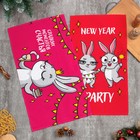 Набор кухонных полотенец Доляна New Year party 35х60 см - 2 шт., 100% хл 9081828 - фото 7218721