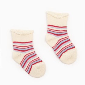 Носки детские махровые, цвет молочный, размер 10