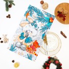 Полотенце 35х60 см, Рождественскай прогулка, вафля, 160г/м2, хлопок 100% - фото 802291379