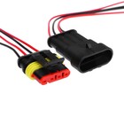 Разъем автомобильный, герметичный штекер-гнездо DJ7041-1.5-11/21, 4 контакта, набор 2 шт 7651511 - фото 114703