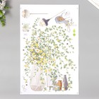 Наклейка пластик интерьерная цветная "Зайчик у вазы с ромашками" 30х45 см - фото 802293088