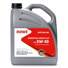 Масло моторное Rowe 5/30 Essential Multi LLP C3, SM/CF BMW Longlife-04, синтетическое, 4 л 9259905 - фото 114811